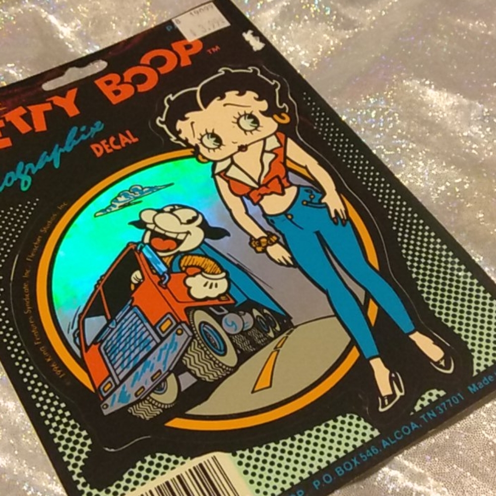 1995 Large Holographic Betty Boop Sticker Decal